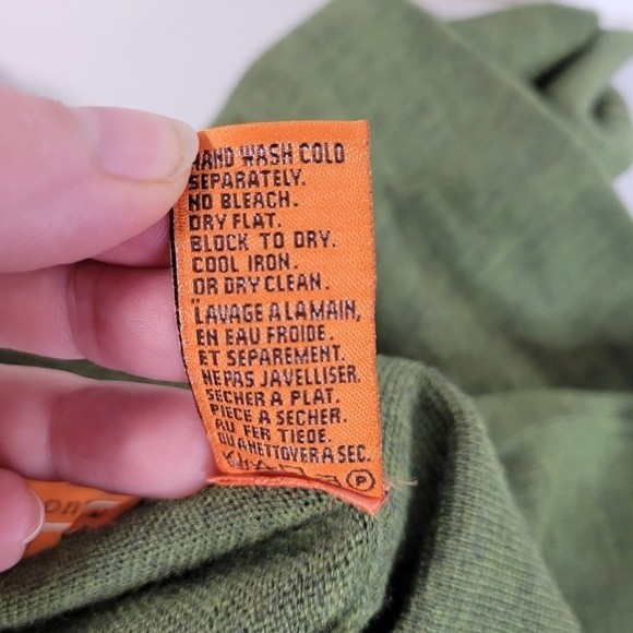 Mens Sette Ponti 100% Merino Wool Green Sweater Small hole/snag Size XL - Picture 8 of 8